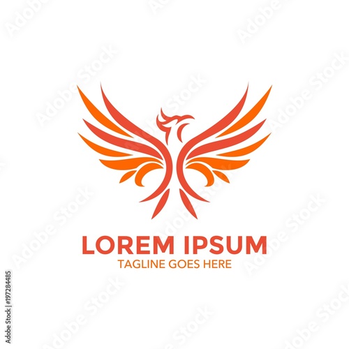 phoenix logo. bird. unique. vector illustration