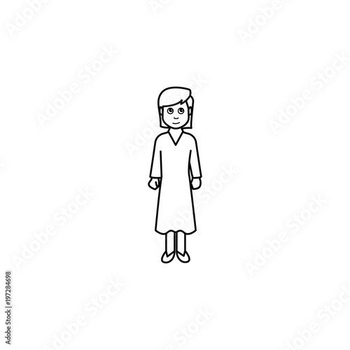 teenage girl period icon. Element of generation icon for mobile concept and web apps. Thin line  icon for website design and development, app development. Premium icon