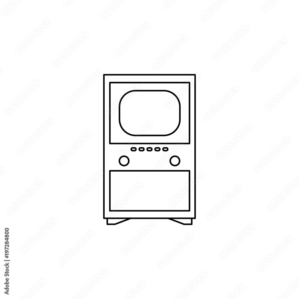 first TV icon. Element of generation icon for mobile concept and web apps. Thin line icon for website design and development, app development. Premium icon first TV icon. Element of generation icon for mobile concept and web apps. Thin line icon for website design and development, app development. Premium icon