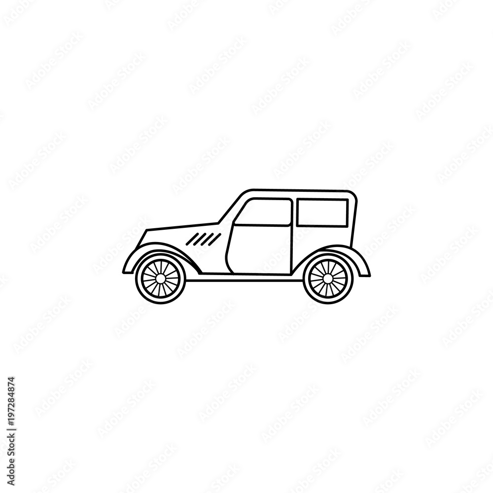 cars of the forties icon. Element of generation icon for mobile concept and web apps. Thin line  icon for website design and development, app development. Premium icon