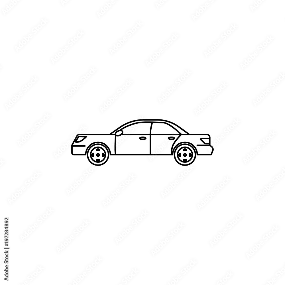 car of the eighties icon. Element of generation icon for mobile concept and web apps. Thin line  icon for website design and development, app development. Premium icon