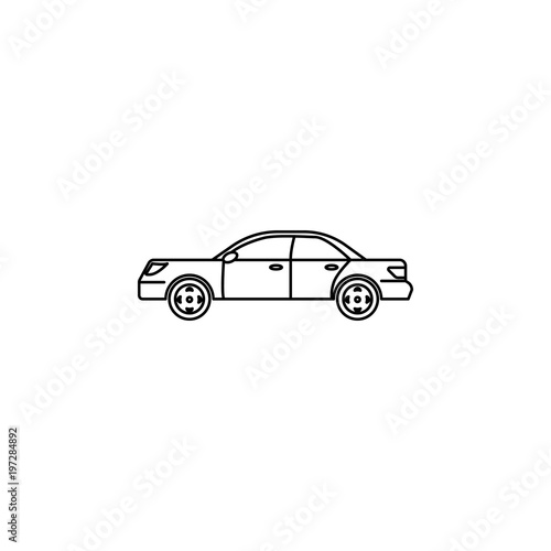 car of the eighties icon. Element of generation icon for mobile concept and web apps. Thin line  icon for website design and development, app development. Premium icon © gunayaliyeva