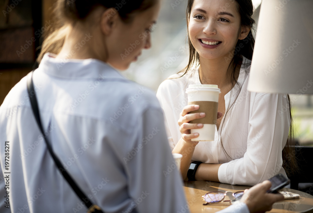 Women enjoying some morning coffee