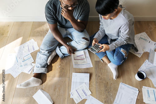 Couple managing the debt