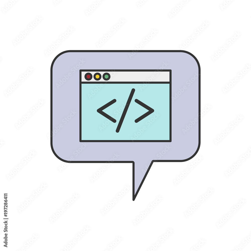 Illustration of coding and programming Illustration of coding and programming