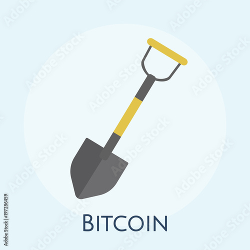 Illustration of bit coin mining concept