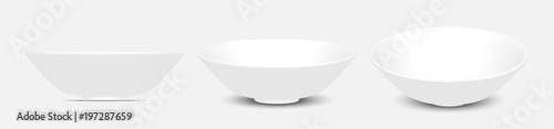 White Bowl 3D Vector