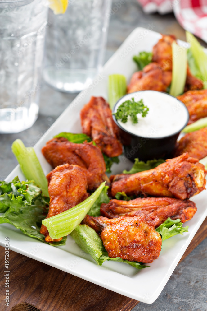 Hot chicken wings appetizer Hot chicken wings appetizer