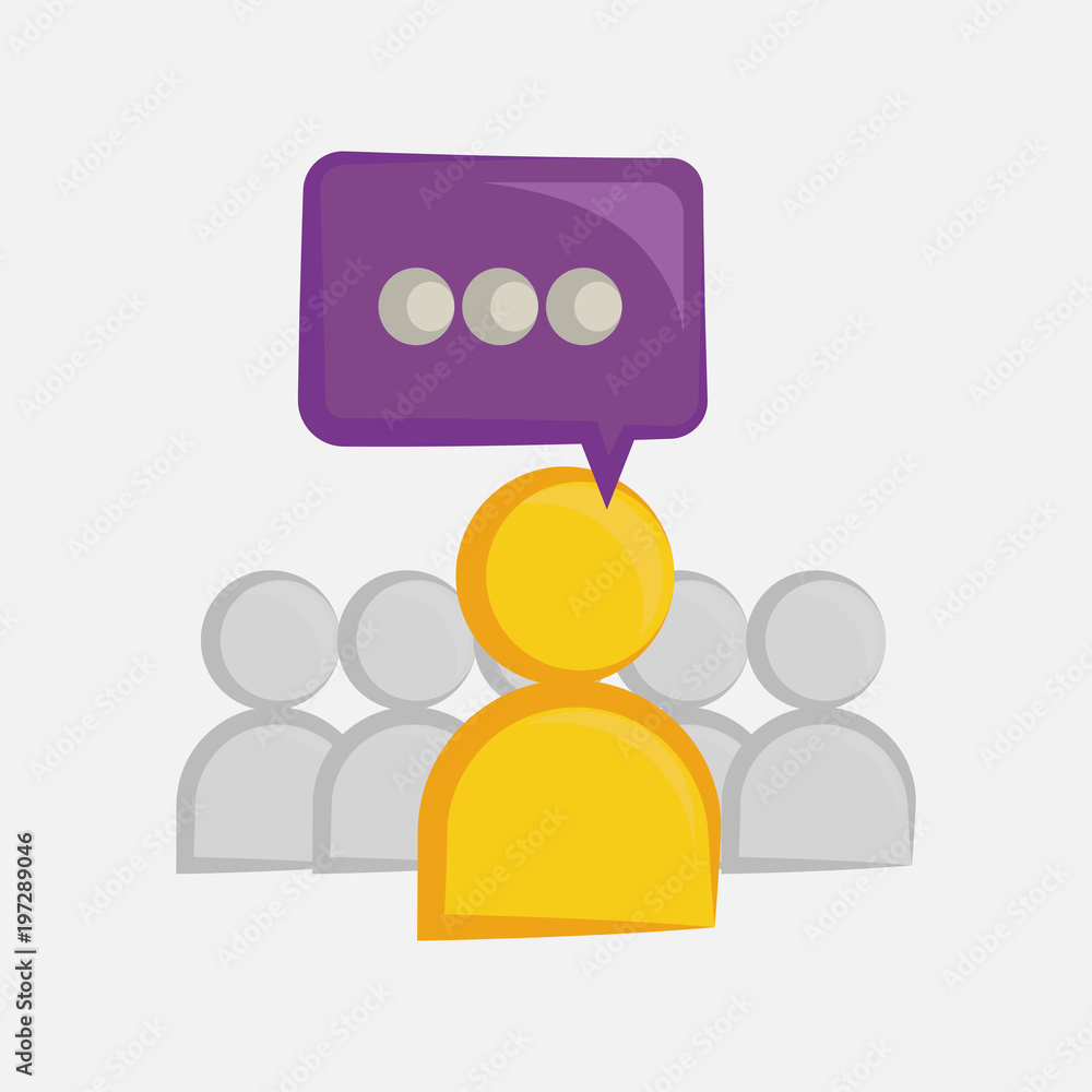 Social media design with avatar people with speech bubble over white background, colorful design vector illustration Social media design with avatar people with speech bubble over white background, colorful design vector illustration