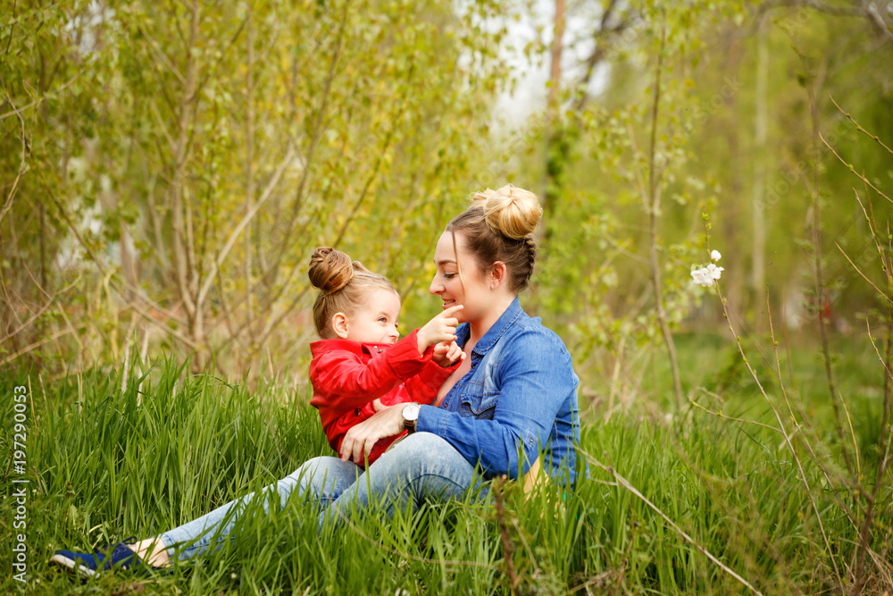 Fototapeta premium Family. Mother and daughter