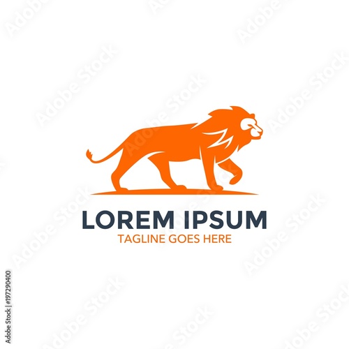 Fototapeta Naklejka Na Ścianę i Meble -  lion logo. vector illustration. unique