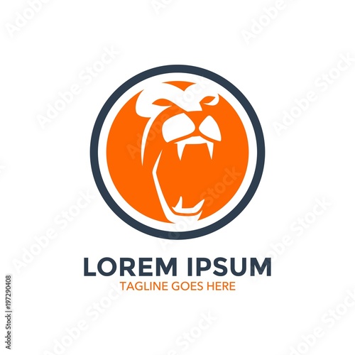 Fototapeta Naklejka Na Ścianę i Meble -  lion logo. vector illustration. unique