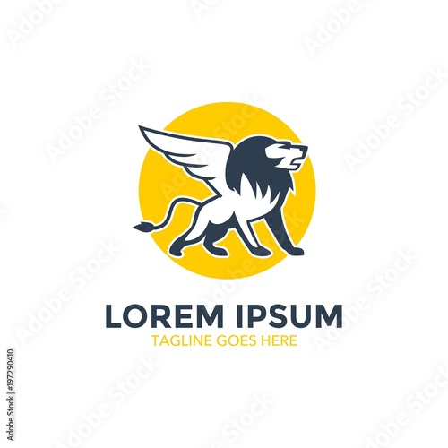 Fototapeta Naklejka Na Ścianę i Meble -  lion logo. vector illustration. unique