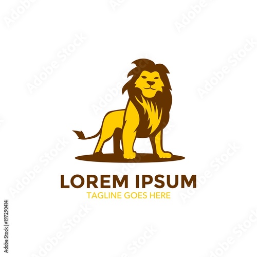 lion logo. vector illustration. unique
