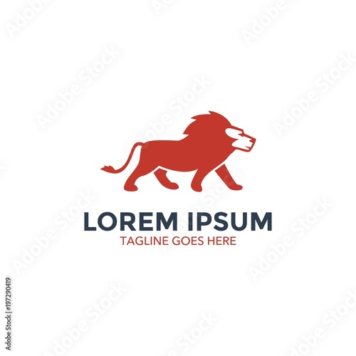 Fototapeta Naklejka Na Ścianę i Meble -  lion logo. vector illustration. unique