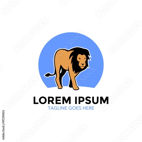 Fototapeta Naklejka Na Ścianę i Meble -  lion logo. vector illustration. unique