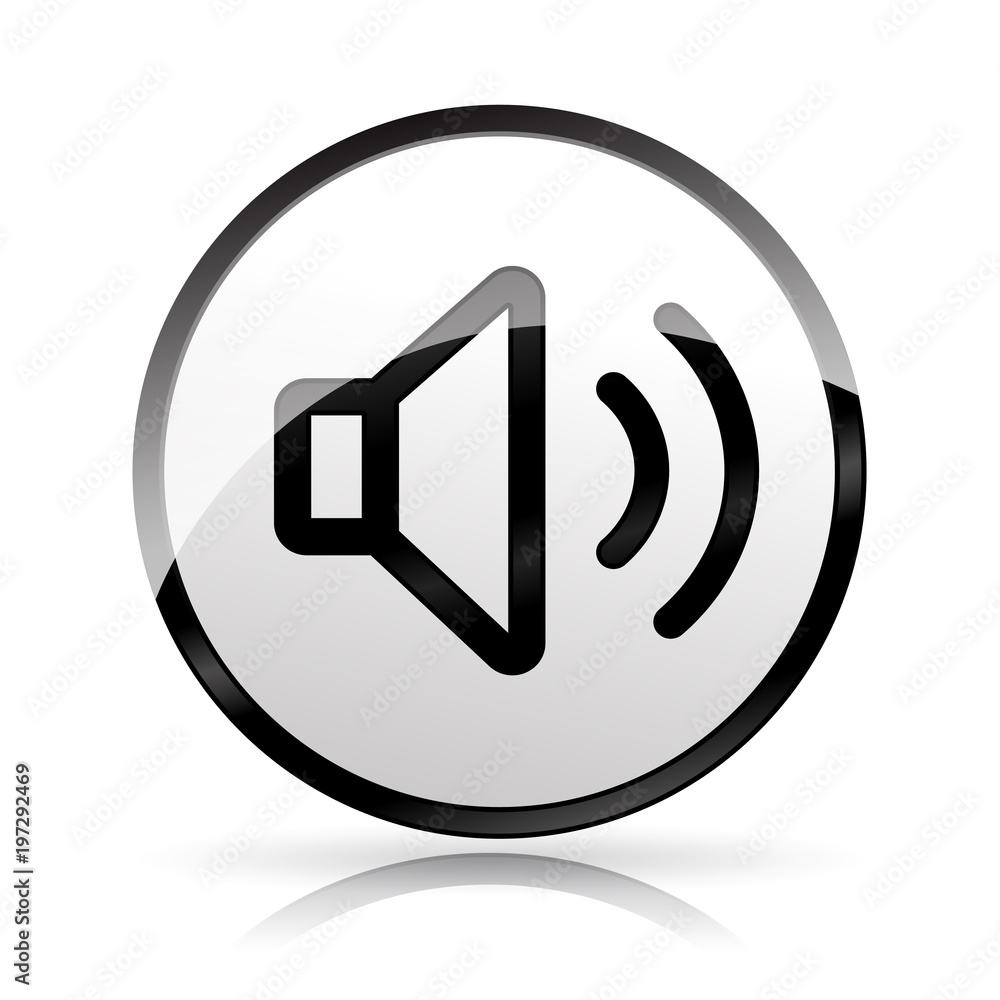 sound icon on white background