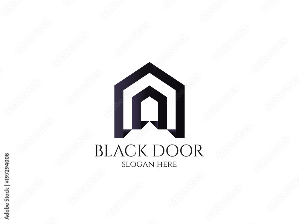 door logo for home or real estate. letter A or D. entrance, gate, construction, doorway symbol vector illustration door logo for home or real estate. letter A or D. entrance, gate, construction, doorway symbol vector illustration
