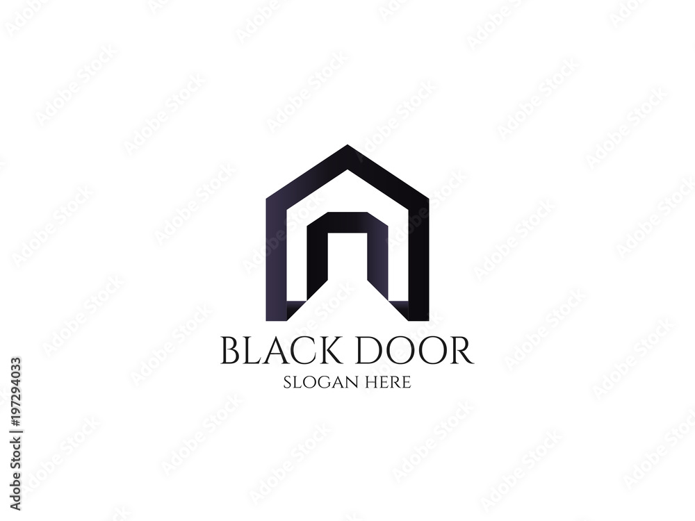 door logo for home or real estate. letter A or D. entrance, gate, construction, doorway symbol vector illustration door logo for home or real estate. letter A or D. entrance, gate, construction, doorway symbol vector illustration