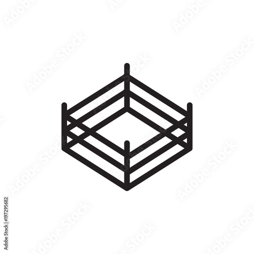 boxing ring outlined vector icon. Modern simple isolated sign. Pixel perfect vector  illustration for logo, website, mobile app and other designs