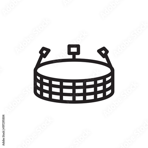 olympic stadium outlined vector icon. Modern simple isolated sign. Pixel perfect vector illustration for logo, website, mobile app and other designs