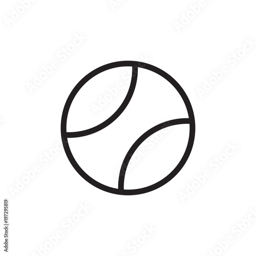 tennis ball outlined vector icon. Modern simple isolated sign. Pixel perfect vector  illustration for logo, website, mobile app and other designs