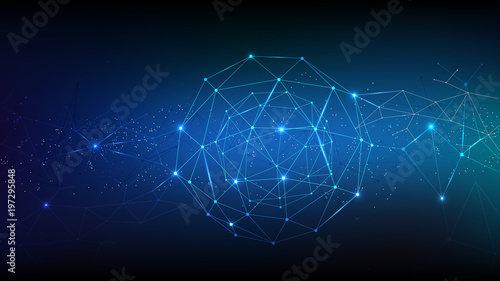 background abstract polygon data technology communication vector design illustration