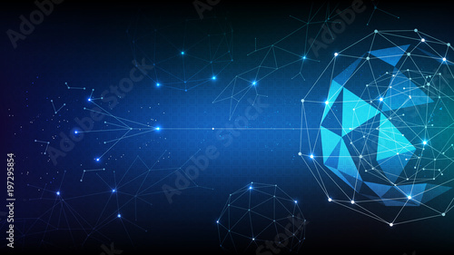 background abstract polygon data technology communication vector design illustration