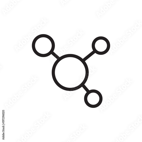 chemical element, chemical bonds outlined vector icon. Modern simple isolated sign. Pixel perfect vector  illustration for logo, website, mobile app and other designs
