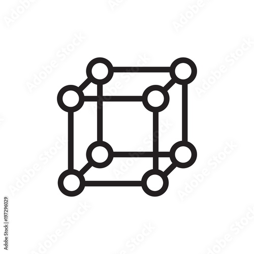 chemical structure outlined vector icon. Modern simple isolated sign. Pixel perfect vector illustration for logo, website, mobile app and other designs