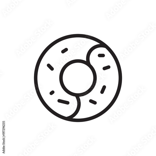 donuts outlined vector icon. Modern simple isolated sign. Pixel perfect vector illustration for logo, website, mobile app and other designs