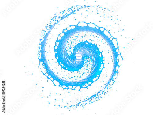 Wallpaper Mural spiral blue water splash isolated on a white background Torontodigital.ca