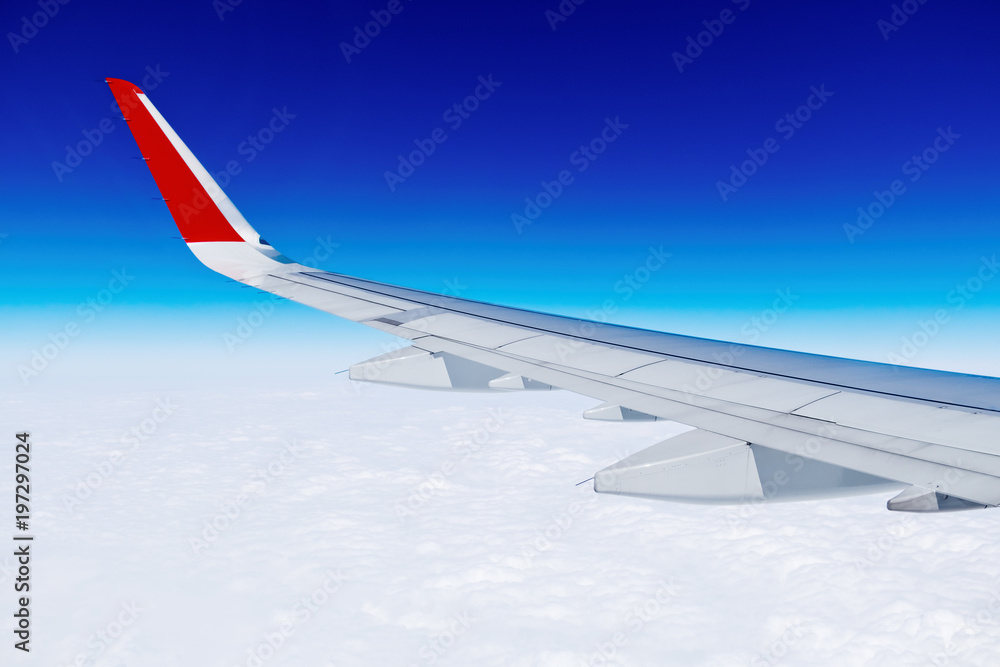 Obraz premium clouds from airplane window 