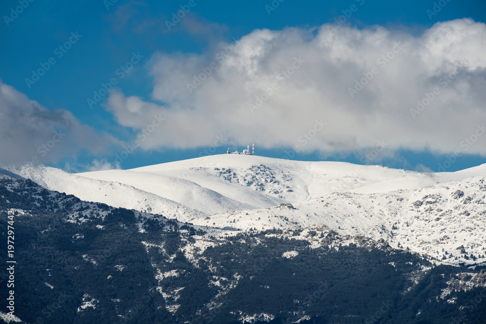 winter scene of Navacerrada mountains, Madrid, Spain. winter scene of Navacerrada mountains, Madrid, Spain.