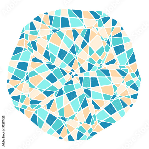 Mosaic mandala pattern. Abstract ethnic background