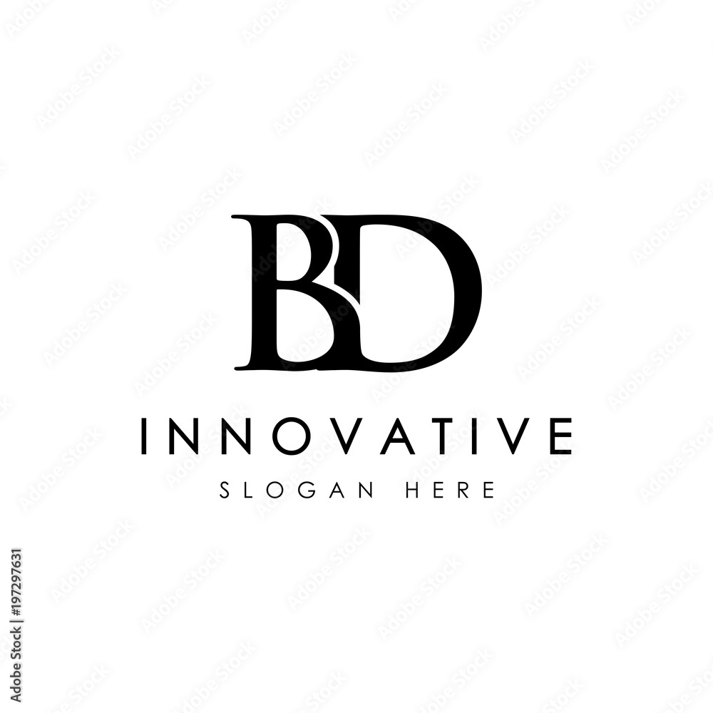BD logo initial letter design template vector BD logo initial letter design template vector