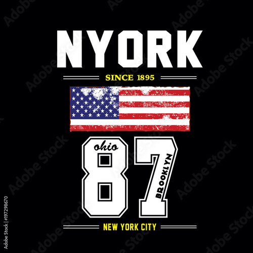 new york typography vector