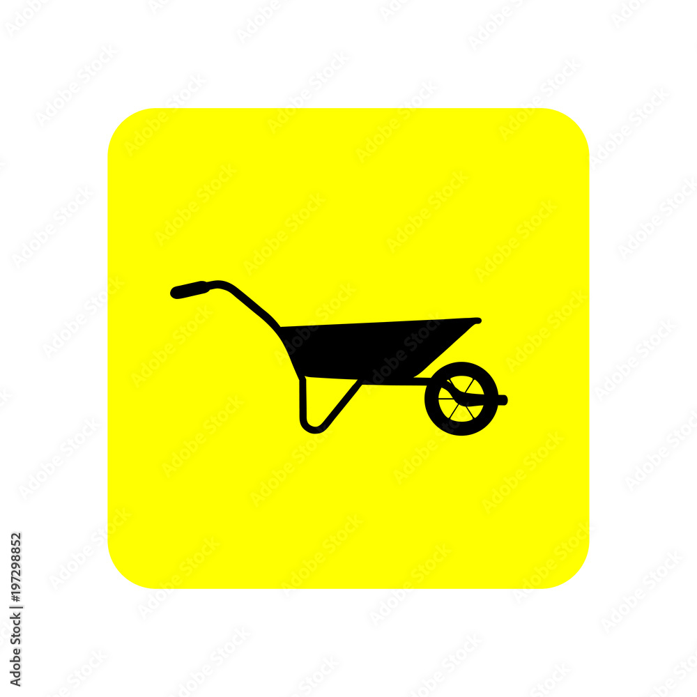 Wheelbarrow icon. Vector Illustration Wheelbarrow icon. Vector Illustration