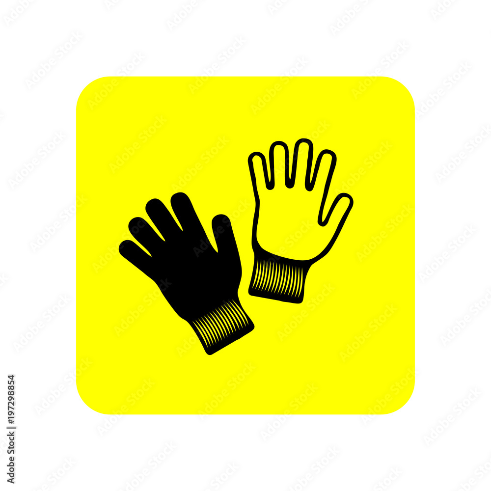 Fototapeta premium Gloves icon. Vector Illustration