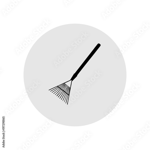 Rake leaves. Vector Illustration