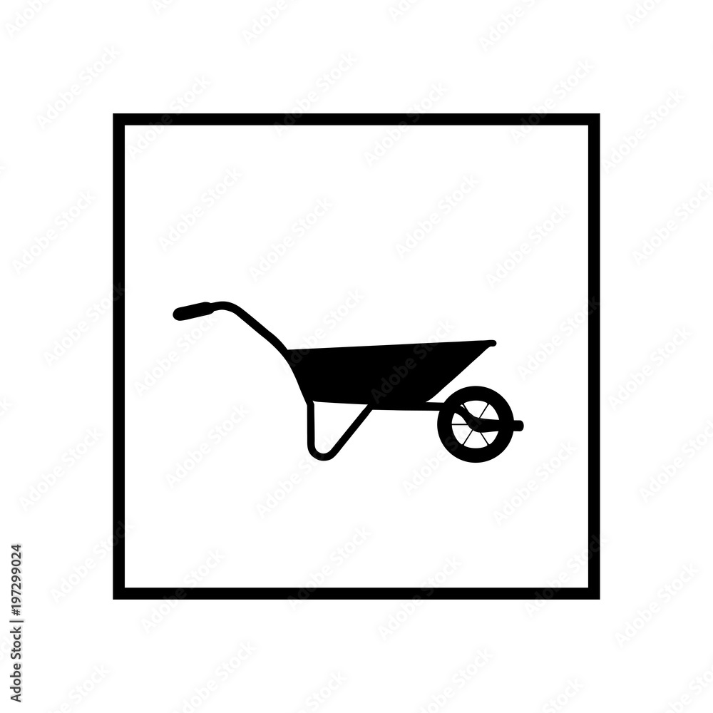 Wheelbarrow icon. Vector Illustration Wheelbarrow icon. Vector Illustration