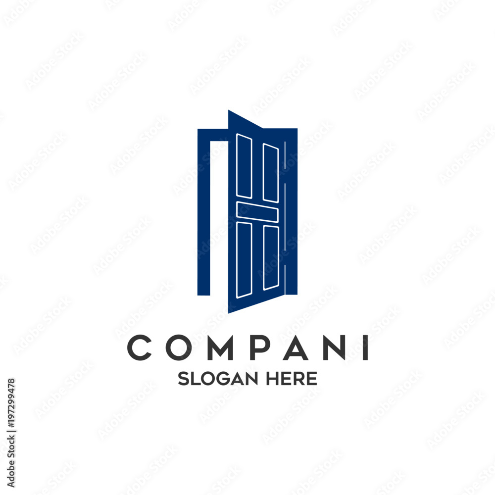 door and gate logo template vector icon illustration door and gate logo template vector icon illustration