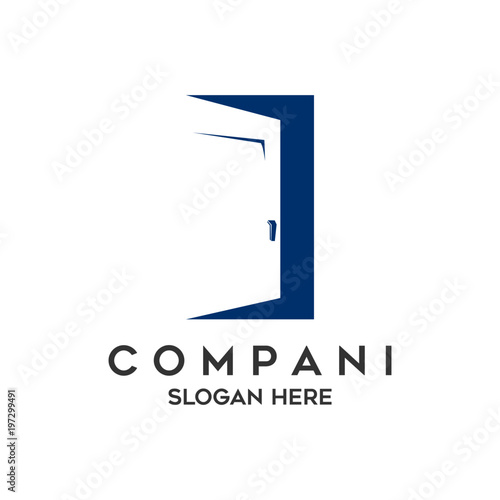 door and  gate logo template vector icon illustration
