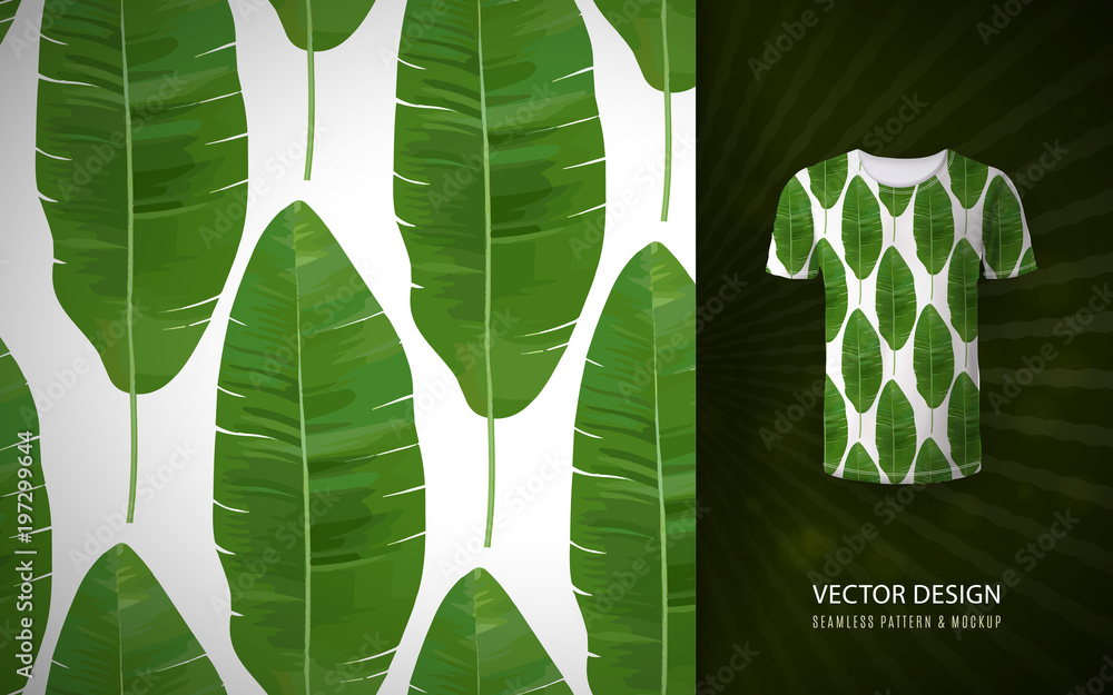 Green palm seamless pattern hawaiian shirt Vector Image