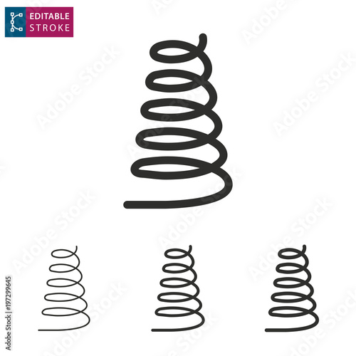 Spring line vector icon. Editable stroke.