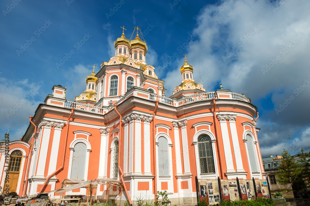 RUSSIA, SAINT PETERSBURG - AUGUST 18, 2017:  Holy Cross Cossack Cathedral