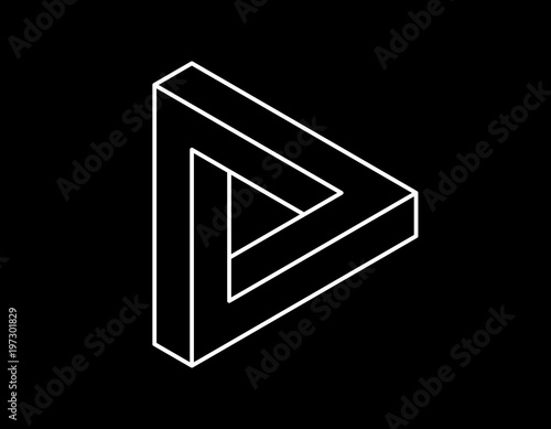 Impossible object. Isolated...