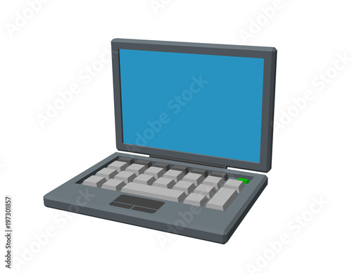 Laptop icon. Isolated on wh...