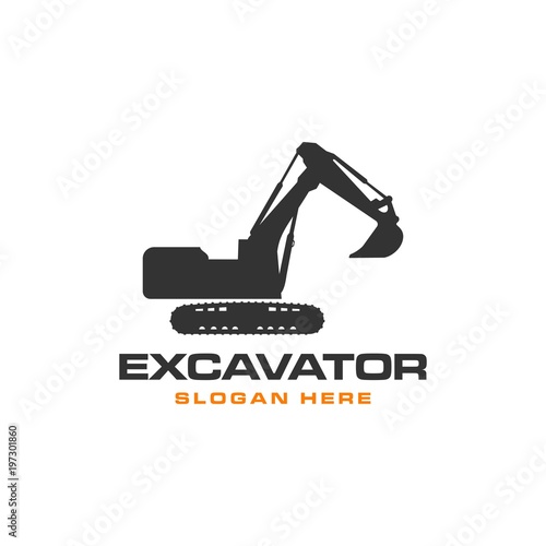 excavator logo vector