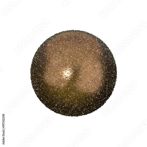 Bronze sphere. Isolated on ...